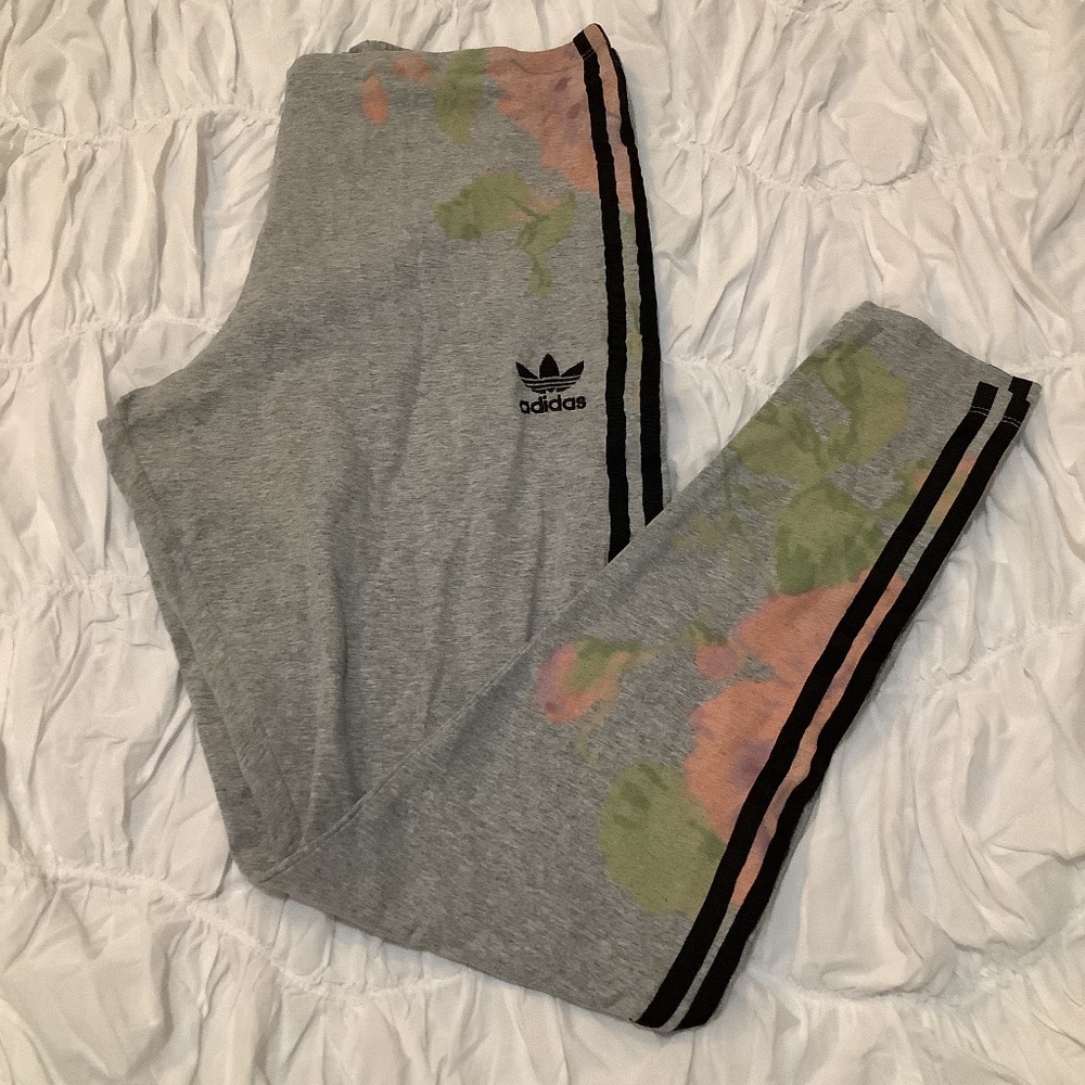 Adidas Flower Graphic Workout Leggings.